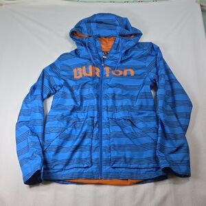 Burton Blue and Orange Striped Ouyer Shell Ski, Snowboard  Jacket